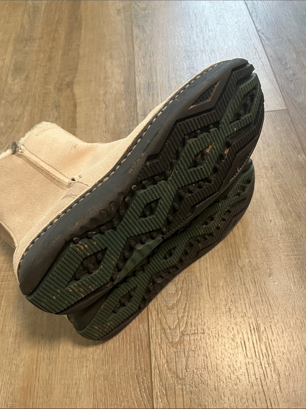 Polo by Ralph Lauren Plush-Lined Suede Winter Boots in Light Beige - Picture 7 of 7